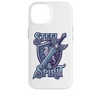 Steel and Spirit Griffin Shield Fantasía Espada Runas Magia Carcasa para iPhone 14