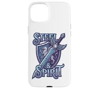 Steel and Spirit Griffin Shield Fantasía Espada Runas Magia Carcasa para iPhone 15 Plus
