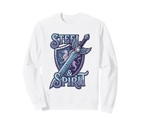 Steel and Spirit Griffin Shield Fantasía Espada Runas Magia Sudadera