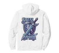 Steel and Spirit Griffin Shield Fantasía Espada Runas Magia Sudadera con Capucha