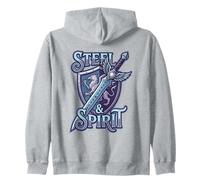Steel and Spirit Griffin Shield Fantasía Espada Runas Magia Sudadera con Capucha