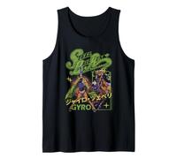 Steel Ball Run Gyro Distressed Kanji Collage Anime Camiseta sin Mangas