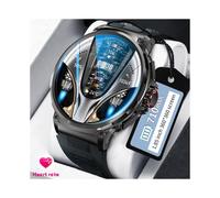 (Steel band black + black silicone band) LIGE V69 Smart Watch 1.85" Large Screen Heart Rate Blood Oxygen Multi-Sport Waterproof Outdoor Watch Black