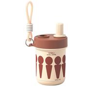 Steel Bobo Cup | Vaso de paja inoxidable | Taza con filtro de té, taza de burbujas de acero 304 con popote e infusor de té, sustancia segura con tapa resistente al polvo, conveniente con mango