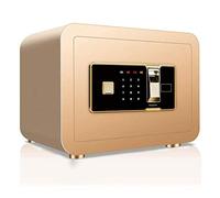 Steel Digital Fingerprint Fire Resistant, Small For Home Password Security Code Lock Cabinet Safe Storage Box Jewelry Key Cash, Gold