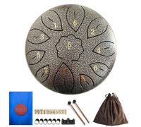 Steel Drum - C Tone 11 Notes Steel Drum for Kids, Aldults with Drums Bag, Drumsticks, Soundpad, Finger Cots, Sheet Music, Step into Music Life (Silver)