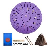 Steel Drum - C Tone 11 Notes Steel Drum for Kids, Aldults with Drums Bag, Drumsticks, Soundpad, Finger Cots, Sheet Music, Step into Music Life (Purple)