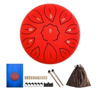Steel Drum - C Tone 11 Notes Steel Drum for Kids, Aldults with Drums Bag, Drumsticks, Soundpad, Finger Cots, Sheet Music, Step into Music Life (Red)