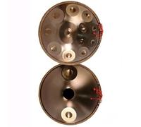 Steel Hand Drums, 9/10/12/14 Notas En Re Kurdo Menor Percusión De Tambor Handpan, Instrumento Handpan De 432 Hz, for Entrenamiento De Yoga, Viajes, Formación Musical Y Presentaciones(A-432Hz,10Notes)