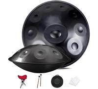 Steel Hand Drums - Handpan Drum, 22 Pulgadas 432 Hz/440 Hz 9/10/12 Notas Hand Drum Steel Drum Percusión Con Mazos De Batería Y Bolsa De Transporte(A,12 notes(440Hz))
