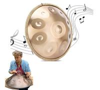 Steel Hand Drums - Handpan Drum, Tambor De Mano Kurdo En Re Menor, Tambores Handpan Instrumento De Percusión De Tambor Handpan De Acero De 432 Hz, 2 Mazos Y Soporte Para Tambor De Mano(9Notes)