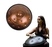 Steel Hand Drums - Handpan Drum, Tambor De Mano Kurdo En Re Menor, Tambores Handpan Instrumento De Percusión De Tambor Handpan De Acero De 432 Hz, 2 Mazos Y Soporte Para Tambor De Mano(A,9Notes)