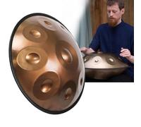 Steel Hand Drums - Handpan Drum, Tambor De Mano Kurdo En Re Menor, Tambores Handpan Instrumento De Percusión De Tambor Handpan De Acero De 432 Hz, 2 Mazos Y Soporte Para Tambor De Mano(9Notes)