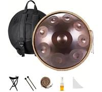 Steel Hand Drums - Handpan Drums Sets En Re Menor, 9/10/12 Notas, 432 Hz Instrumento De Percusión De Tambor De Mano Profesional Para Meditación, Musicoterapia, Presentaciones(D,432HZ/12Note)