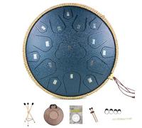 Steel Hand Drums - Harmonic Percusión De Tambor Handpan 14 Pulgadas 15 Notas Para Adultos/niños, Con Libro De Música, Mazos De Handpan, Instrumento Musical En Re Mayorr(E)