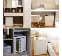 Steel Home - Cabinet Safe,Smart Fingerprint Electronic Safes with Double Tamper-Proof Alarm,Hidden Bedside Table es,Protect Cash Secure Documents Jewelry Valuables,Black