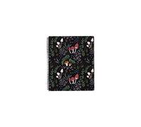 Steel Mill & Co Lindo cuaderno de espiral grande con rayas universitarias, 11 x 9,5 pulgadas, tapa dura duradera y 160 pginas rayadas, hongo