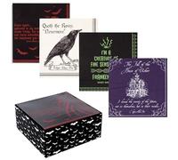 Steel Mill & Co - Servilletas de cóctel de papel con soporte, juego de servilletas de fiesta inspiradas en libros (títulos de libros góticos)