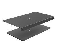 Steel Monitor Bracket - Reinforcement Mounting Plate, Protective Support for Glass Thin Tabletop | Stable C-Clamp Fitting, Professional Equipment for Computer Desk Workstation