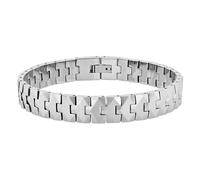 STEEL NATION JEWELRY Pulsera de eslabones de tungsteno de alto pulido para hombre, 9 pulgadas, elegancia duradera, diseño moderno