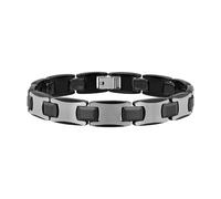 STEEL NATION JEWELRY Pulsera de tungsteno con acabado negro de 8.5 pulgadas