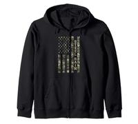 Steel Rain Distressed USA Flag Patriotic Camo Design Sudadera con Capucha
