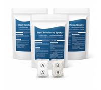 Steel Reinforced Epoxy Putty, 2-Part Epoxy Repair Putty and Metal Repair Filler, Waterproof Heat Resistant AB Putty for Filling Cracks Holes, Pipe Wood Ceramic Tile Plastic Repair (3pcs)