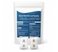 Steel Reinforced Epoxy Putty, 2-Part Epoxy Repair Putty and Metal Repair Filler, Waterproof Heat Resistant AB Putty for Filling Cracks Holes, Pipe Wood Ceramic Tile Plastic Repair (1pcs)