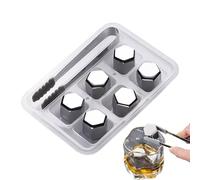 Steel s | Metal Cubes Ice Stones | Refreezable Cooling Cubes | Acero inoxidable con barra de clip de silicona | Chilling Metal Enhances Water, Vodka, Liqueurs, Beer