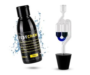 STEEL SEAL TESTCHEM Probador de junta de culata CO2 agua de refrigeración 100 ml - Prueba de gases de escape del sistema de refrigeración para automóviles - Kit de prueba para verificación de junta de