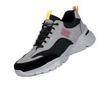 Steel Toe Shoes for Men Anti Smashing Puncture Proof Lightweight Breathable Safety Shoes for Warehouse & Construction (Summer Lightweight,37)