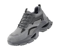 Steel Toe Shoes for Men Anti Smashing Puncture Proof Lightweight Breathable Safety Shoes for Warehouse & Construction (Soft Bottom Lightweight,40)