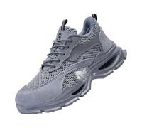 Steel Toe Shoes for Men Anti Smashing Puncture Proof Lightweight Breathable Safety Shoes for Warehouse & Construction (Summer Soft Bottom,45)