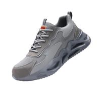 Steel Toe Shoes for Men Anti Smashing Puncture Proof Lightweight Breathable Safety Shoes for Warehouse & Construction (Four Seasons Soft Bottom,36)