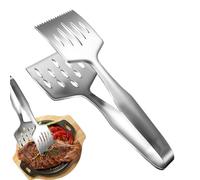 Steel Tongs, Cooking Tools, 10.63x3.94x3.07 Inches, Kitchen Serving Utensils, Heat Resistant Grip Design, Heavy Duty Non Slip Handle for Home, Kitchen, Barbecue, Buffet, Restaurant, Backyard, Party