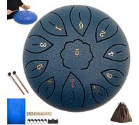Steel Tongue Drum 11 Notes 6 Inches, Steel Drums Instrument for Adults, Musician Gift for Family and Friends (Dark Blue)