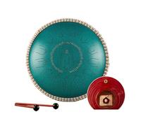 steel tongue drum, 14 pulgadas 15 notas 432HZ D Kurd Steel Tongue Drum Key C 440HZ Pastilla incorporada,for Meditation Yoga(C 440hz)