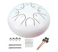 steel tongue drum, 6 pulgadas 8 notas con mazos de tambor pegatinas púas de dedo instrumentos de percusión instrumento de tambor de lluvia,for Musical Education(BET300 with clamp)