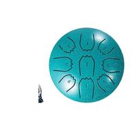 steel tongue drum, Adultos principiantes sonido curación tambores de mano percusión de acero,for Musical Education(4 Inch 9Tone Green)
