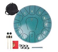 steel tongue drum, Batería de lengüeta de acero de 10 pulgadas y 13 notas,for Musical Education(10 inch Green)