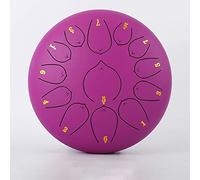 Steel Tongue Drum C Major, 10 pulgadas 13 notas Kids Tongue Drum Handpan Drum, kit de instrumentos de percusión con mazos de tambor, pegatinas de notas, púas for dedos, soporte de mazo y bolsa de conc