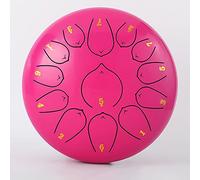 Steel Tongue Drum C Major, 10 pulgadas 13 notas Kids Tongue Drum Handpan Drum, kit de instrumentos de percusión con mazos de tambor, pegatinas de notas, púas for dedos, soporte de mazo y bolsa de conc