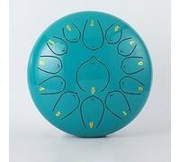 Steel Tongue Drum C Major, 10 pulgadas 13 notas Kids Tongue Drum Handpan Drum, kit de instrumentos de percusión con mazos de tambor, pegatinas de notas, púas for dedos, soporte de mazo y bolsa de conc