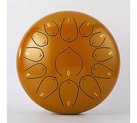 Steel Tongue Drum C Major, 10 pulgadas 13 notas Kids Tongue Drum Handpan Drum, kit de instrumentos de percusión con mazos de tambor, pegatinas de notas, púas for dedos, soporte de mazo y bolsa de conc