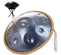 Steel Tongue Drum Handpan Drum D Minor 9/10/12 Notes Handpan Drum 22 Inch Handpan Drum 432HZ/440HZ Handpan Drum For Beginners Gift Kids(Blue,10 Notes (432Hz))