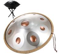 Steel Tongue Drum Handpan Drum D Minor 9/10/12 Notes Handpan Drum 22 Inch Handpan Drum 432HZ/440HZ Handpan Drum For Beginners Gift Kids(Goldeneye,9 Notes (432Hz))