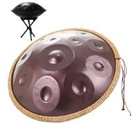 Steel Tongue Drum Handpan Drum D Minor 9/10/12 Notes Handpan Drum 22 Inch Handpan Drum 432HZ/440HZ Handpan Drum For Beginners Gift Kids(Purple,12 Notes (432Hz))