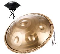 Steel Tongue Drum Handpan Drum D Minor 9/10/12 Notes Handpan Drum 22 Inch Handpan Drum 432HZ/440HZ Handpan Drum For Beginners Gift Kids(Silver,12 Notes (440Hz))