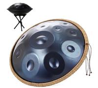 Steel Tongue Drum Handpan Drum D Minor 9/10/12 Notes Handpan Drum 22 Inch Handpan Drum 432HZ/440HZ Handpan Drum For Beginners Gift Kids(Blue,12 Notes (432Hz))