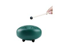 steel tongue drum, Instrumento de meditación portátil de tambor de lengua de acero de 6 pulgadas y 8 notas con mazos,for Musical Education(Add Pier Extension red)